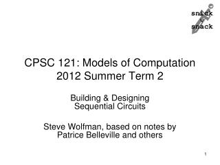 CPSC 121: Models of Computation 2012 Summer Term 2