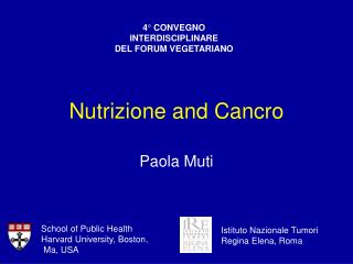 Nutrizione and Cancro