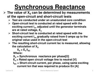Synchronous Reactance