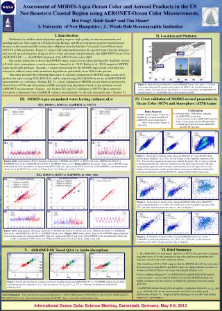 International Ocean Color Science Meeting , Darmstadt , Germany, May 6-8, 2013