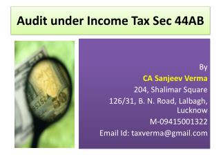 Audit under Income Tax Sec 44AB