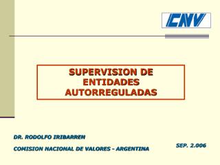 SUPERVISION DE ENTIDADES AUTORREGULADAS