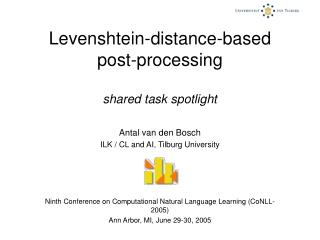 Levenshtein-distance-based post-processing shared task spotlight