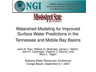 Watershed Modeling for Improved Surface Water Predictions in the Tennessee and Mobile Bay Basins