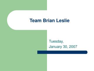 Team Brian Leslie