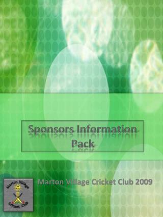 Marton Village Cricket Club 2009