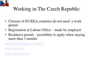 Working in The Czech Republic