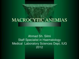 Introduction Anemia classification based on the mechanism