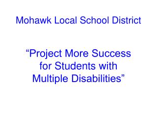 Mohawk Local School District