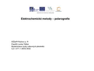 Elektrochemické metody – polarografie