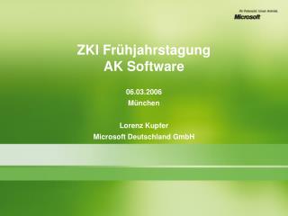 ZKI Frühjahrstagung AK Software