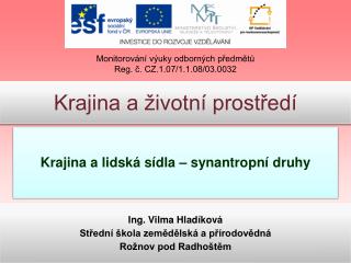 Krajina a životní prostředí