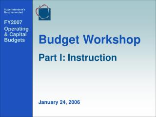 Budget Workshop