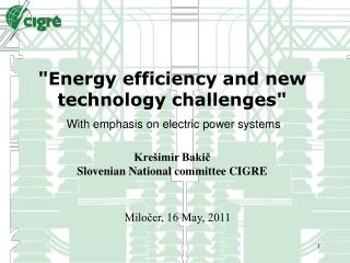 &quot;Energy efficiency and new technology challenges&quot;