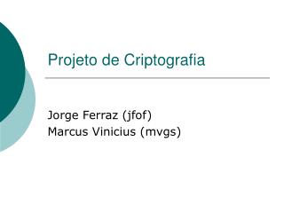 Projeto de Criptografia