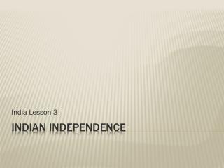 Indian Independence