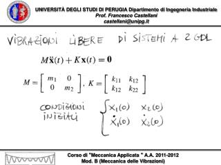 UNIVERSITÀ DEGLI STUDI DI PERUGIA Dipartimento di Ingegneria Industriale