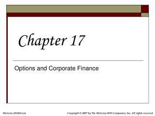 Options and Corporate Finance