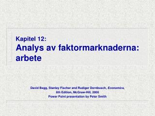 Kapitel 12: Analys av faktormarknaderna: arbete