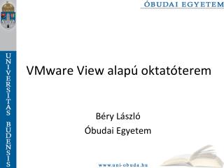VMware View alapú oktatóterem