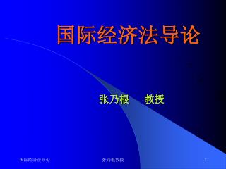 国际经济法导论