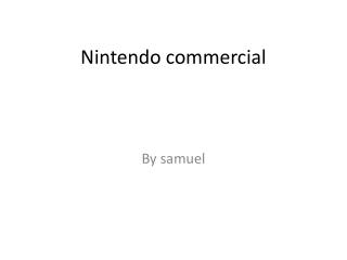 Nintendo commercial