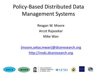 Policy-Based Distributed Data Management Systems