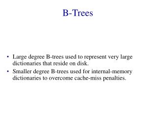 B-Trees