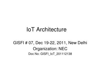 IoT Architecture