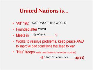 United Nations is…