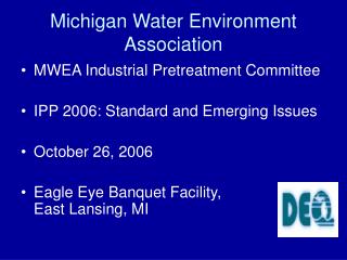 Michigan Water Environment Association