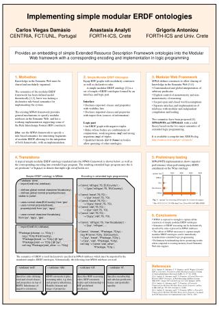 1. Motivation Knowledge in the Semantic Web must be shared and modularly organised.