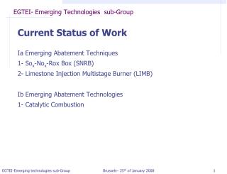 EGTEI- Emerging Technologies sub-Group