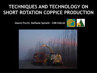 TECHNIQUES AND TECHNOLOGY ON SHORT ROTATION COPPICE PRODUCTION