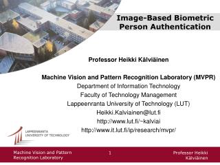 Image-Based Biometric Person Authentication