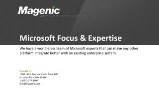 Microsoft Focus &amp; Expertise