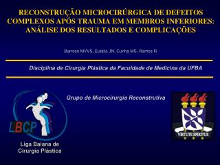 Disciplina de Cirurgia Plástica da Faculdade de Medicina da UFBA