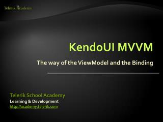 KendoUI MVVM