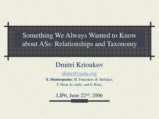 Something We Always Wanted to Know about ASs: Relationships and Taxonomy