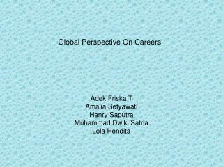 Global Perspective On Careers