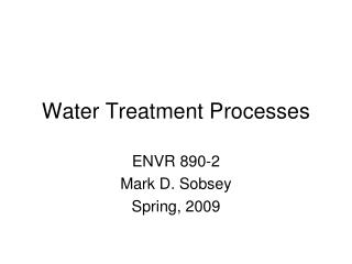 Water Treatment Processes