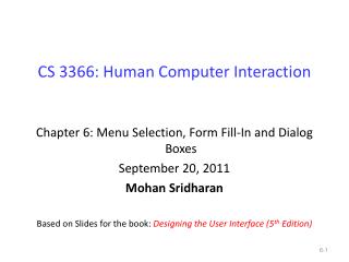 CS 3366: Human Computer Interaction