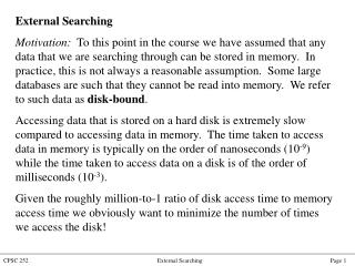 External Searching