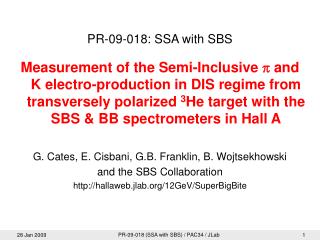 PR-09-018: SSA with SBS