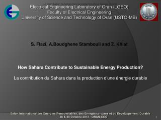 How Sahara Contribute to Sustainable Energy Production?