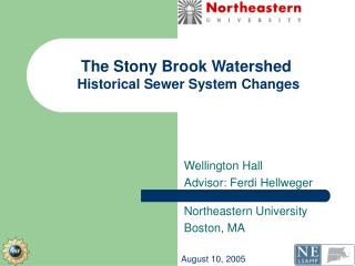 The Stony Brook Watershed Historical Sewer System Changes