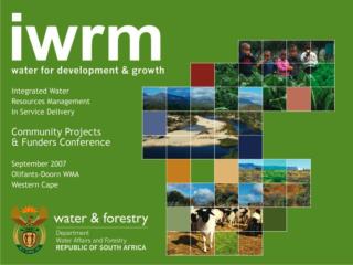 WWF Olifants/Doring &amp; Sandveld Rivers Pilot Training Project for Water Users Associations
