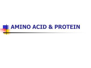 AMINO ACID &amp; PROTEIN