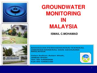 GROUNDWATER MONITORING IN MALAYSIA