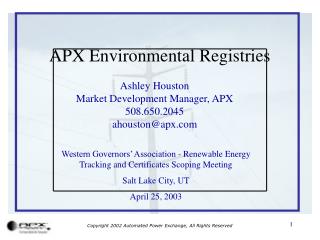APX Environmental Registries